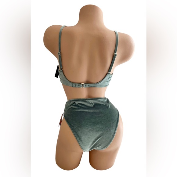 Victorias Secret Swim Set Velvet Scoop Bikini top & High Waist bottom M - Picture 9 of 9